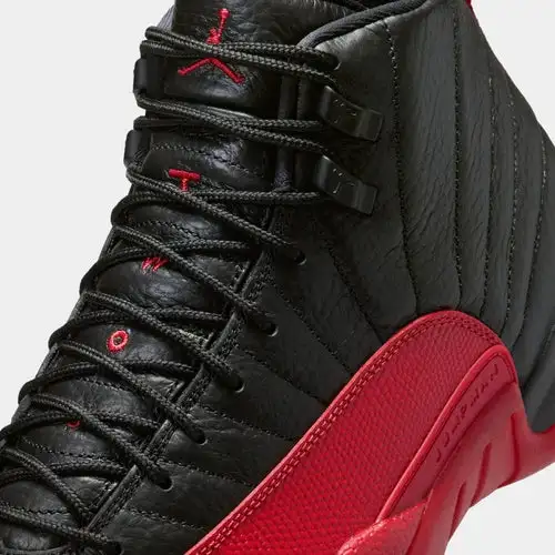 Air Jordan 12 Retro Flu Game Mens Lifestyle Shoes (Black/Varsity Red) 39E6452