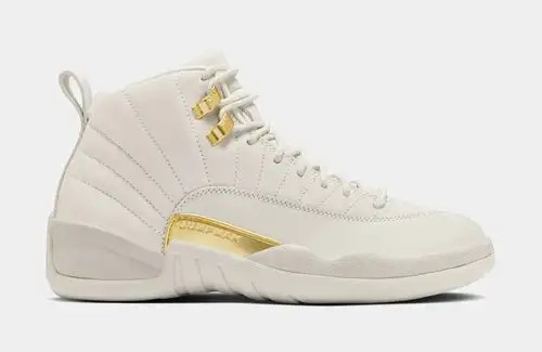 Air Jordan 12 Retro Phantom Womens Lifestyle Shoes (Phantom/Metallic Gold/White) 6AE763