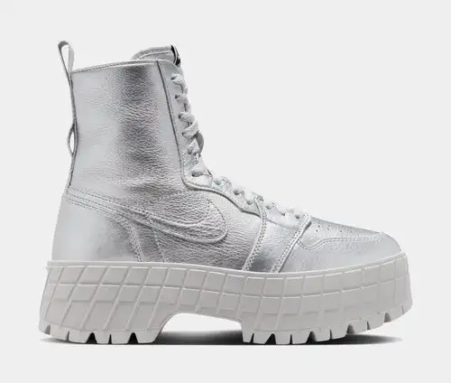 Air Jordan 1 Brooklyn Womens Lifestyle Shoes (Silver) 3D2D1102