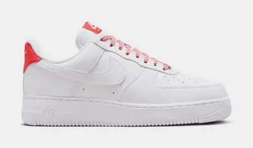 Air Force 1 Womens Lifestyle Shoes (White/Pink Foam/Metallic Silver/Light Crimson) EA7810