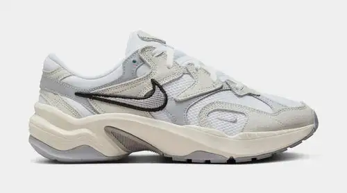 AL8 Metallic Silver Womens Running Shoes (Silver/White) 706656