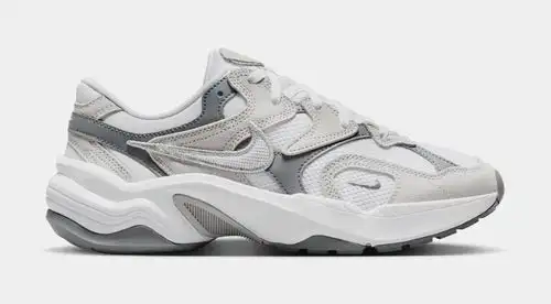 AL8 Womens Running Shoes (White/Smoke Grey/Black/Metallic Silver) 2E2182