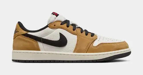 Air Jordan 1 Retro Low OG Rookie Of The Year Mens Lifestyle Shoes (Sail/Black/Golden Harvest/Gym Red) 2D7F568