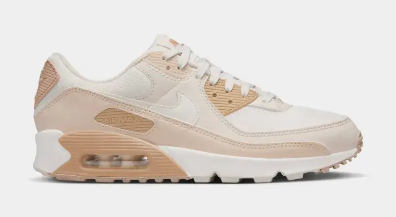 Air Max 90 Womens Lifestyle Shoes (Phantom Sail Sanddrift Orewood Brown) 