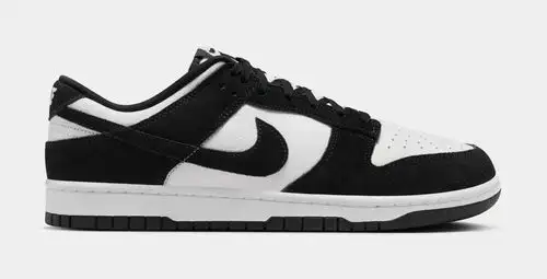 Dunk Low Retro SE Suede Mens Lifestyle Shoes (Black/White)