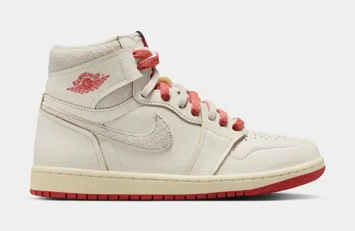 Air Jordan 1 Retro High OG Rare Air Cinnabar Womens Lifestyle Shoes (Sail/Cinnabar/Light Bone) 16D8248