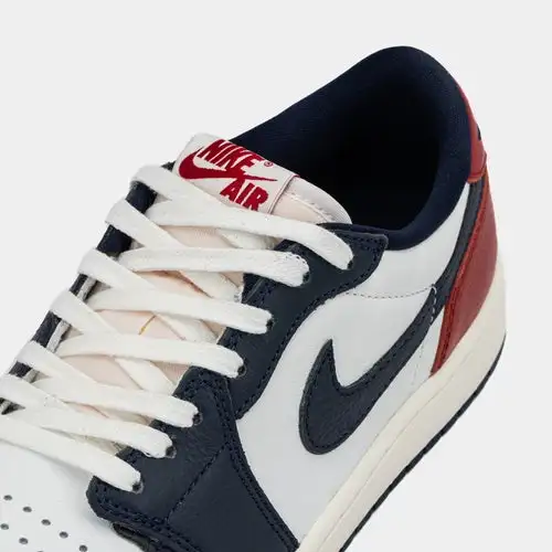 Air Jordan 1 Retro Low OG Howard University Mens Lifestyle Shoes (Gym Red/Midnight Navy) 1AE3167