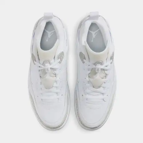 Spizike Low Mens Basketball Shoes (White/Metallic Silver/Barely Blue/Neutral Grey) 2E715