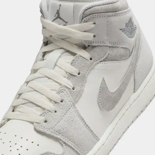 Air Jordan 1 Retro Mid Neutral Grey Mens Lifestyle Shoes (Neutral Grey Sail Smoke Grey)