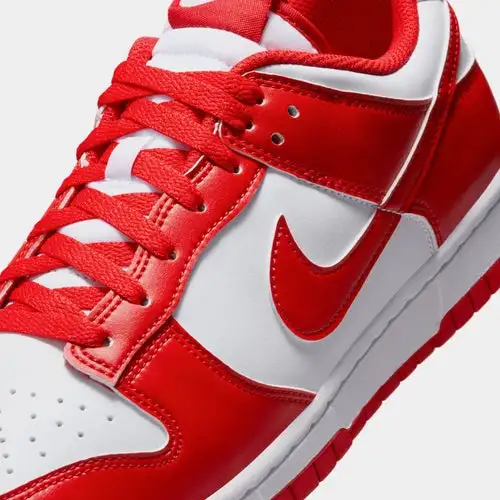 Dunk Low Retro Mens Lifestyle Shoes (White/University Red) 97F805