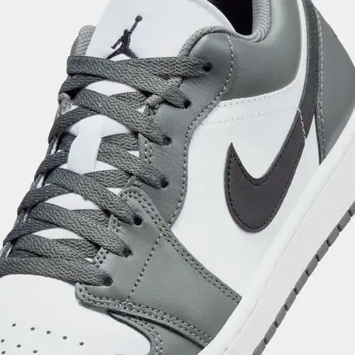 Air Jordan 1 Low Iron Grey Mens Lifestyle Shoes (White/Iron Grey/Black) EE78837