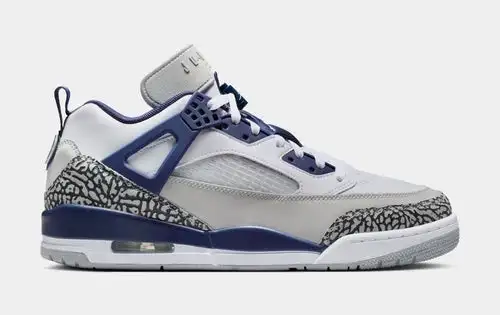 Spizike Low Mens Basketball Shoes (White/Midnight Navy/Neutral Grey) DF4667