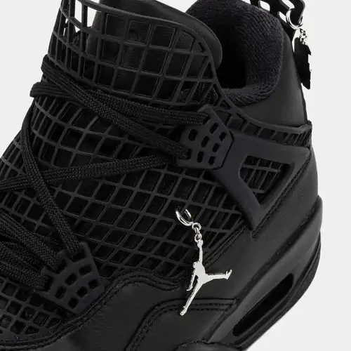 Air Jordan 4 Retro Net Womens Lifestyle Shoes (Black/Black/Metallic Silver) E001019