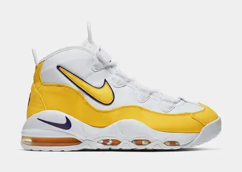 Air Max Uptempo '95 Mens Basketball Shoes (White/Amarillo/Court Purple)