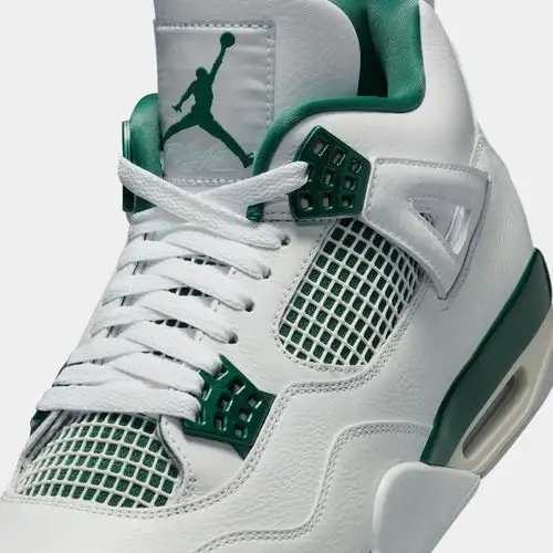 Air Jordan 4 Retro Oxidized Green Mens Lifestyle Shoes (White/Oxidized Green/White/Neutral Grey) 462474