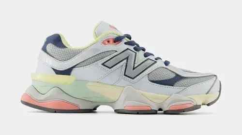 9060 Mens Running Shoes (Grey/Yellow/Navy) 368E924