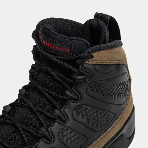 Air Jordan 9 Retro Olive Mens Lifestyle Shoes (Black/True Red/Light Olive) C10E377