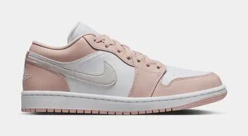 Air Jordan 1 Low Womens Lifestyle Shoes (White/Light Bone/Beige) 85F51129