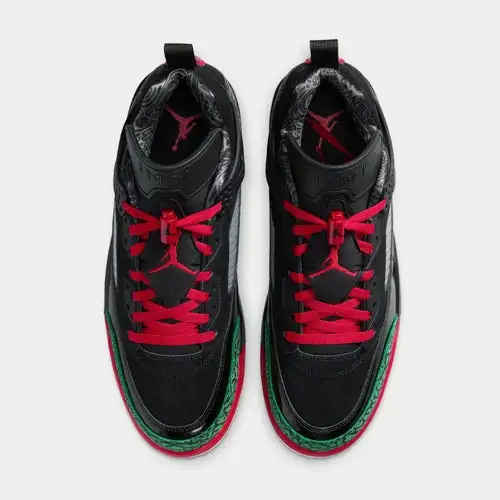 Spizike Low Mens Lifestyle Shoes (Black/Classic Green/White/Varsity Red) 5516323
