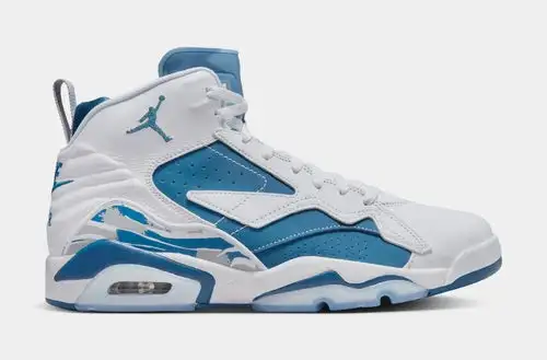 Jumpman MVP Mens Basketball Shoes (White/Neutral Grey/Industrial Blue) 6DE1356