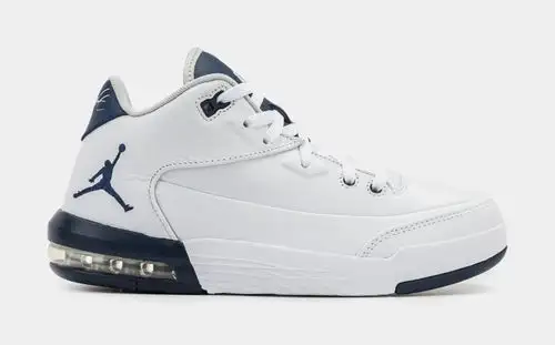 Flight Origin 3 Mens Basketball Shoes (White/Midnight Navy/Neutral Grey) 450F1073