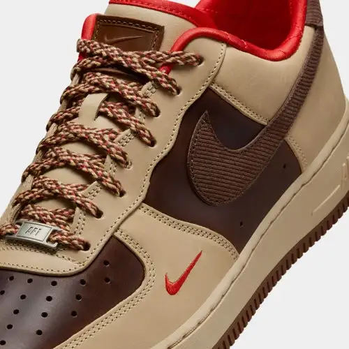 Air Force 1 '07 Mens Lifestyle Shoes (Light British Tan/Sesame/Picante Red/Cacao Wow)