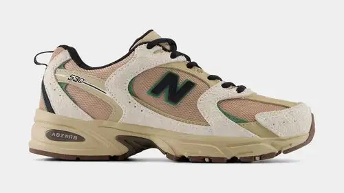 530 Mens Running Shoes (Lined Brown White) 