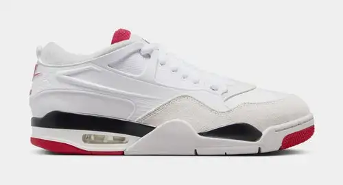 Air Jordan 4 RM Mens Basketball Shoes (White/Black/Neutral Grey/Varsity Red) 3F1134