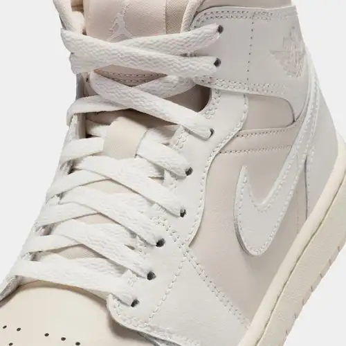 Air Jordan 1 Retro Mid Sail Womens Lifestyle Shoes (Legend Light Brown/Sail/Muslin) 2B6556