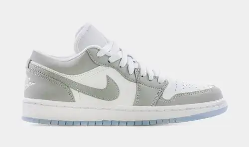 Air Jordan 1 Low Wolf Grey Womens Lifestyle Shoes (Grey/White) 078D644