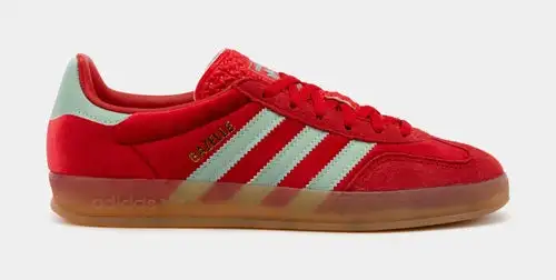 Gazelle Indoor Womens Lifestyle Shoes (Scarlet/Hazy Green/Gum) 272786