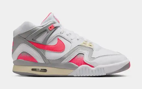 Air Tech Challenge 2 Racer Pink Mens Basketball Shoes (White/Racer Pink/Light Smoke Grey/Coconut Milk) ACE8519