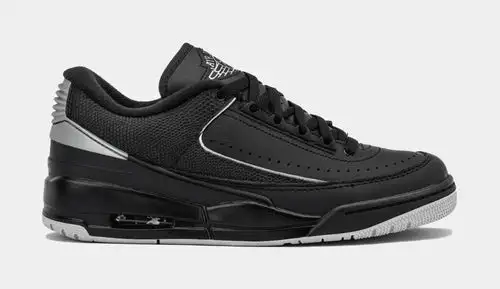 Air Jordan 2/3 Mens Basketball Shoes (Black/Metallic Silver) E714247