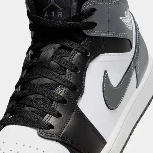 Air Jordan 1 Retro Mid Iron Grey Mens Lifestyle Shoes (Black/Iron Grey/White) E3EF1176