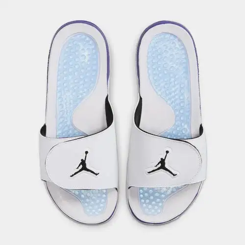 Hydro 5 Retro Slides Mens Sandals (White/New Emerald/Grape Ice/Black)