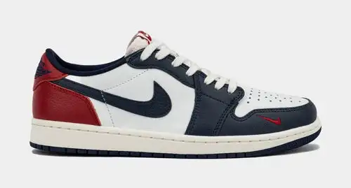 Air Jordan 1 Retro Low OG Howard University Mens Lifestyle Shoes (Gym Red/Midnight Navy) 1AE3167