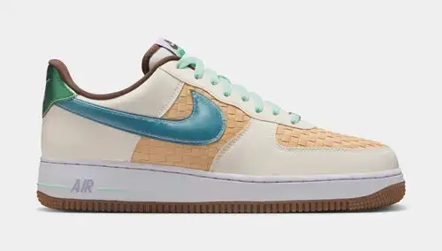 Air Force 1 Retro Sesame and White Mens Basketball Shoes (Summit White/Glacier Blue/Mint Foam)