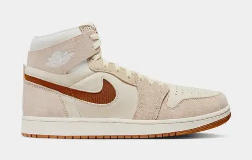 Air Jordan 1 Zoom CMFT Mens Lifestyle Shoes (Sail/Legend Medium Brown/Fossil/Legend Coffee) DAB1030