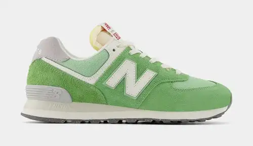 574 Mens Running Shoes (Chive Green/White) 976C653