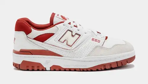 550 Mens Lifestyle Shoes (White/Red) 89E5291