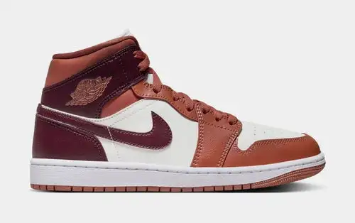 Air Jordan 1 Retro Mid Sky J Orange Womens Lifestyle Shoes (Dusty Peach/White) E68B629