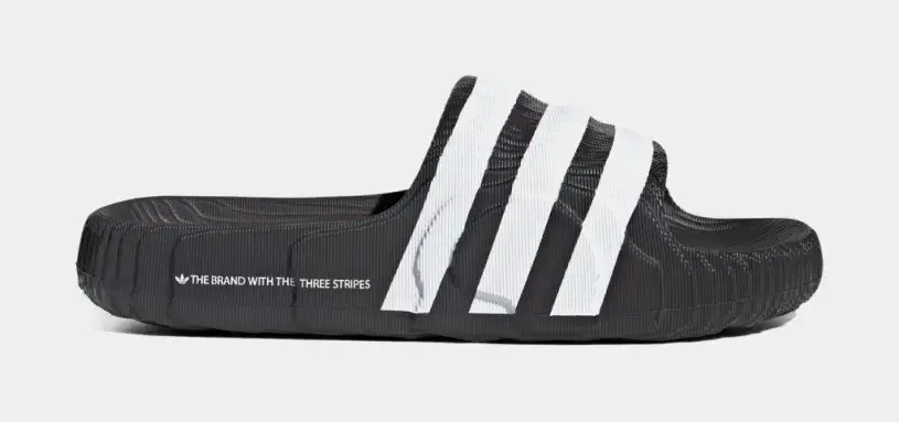 Adilette 22 Slides Mens Sandals (Black White) 
