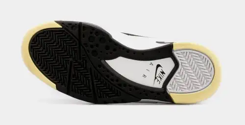 Air Flight Lite Mid Mens Basketball Shoes (White Black)