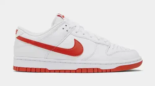 Dunk Low Mens Lifestyle Shoes (White Picante Red)