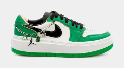Air Jordan 1 Elevate Low Lucky Green Womens Lifestyle Shoes (Green/White) ABC930
