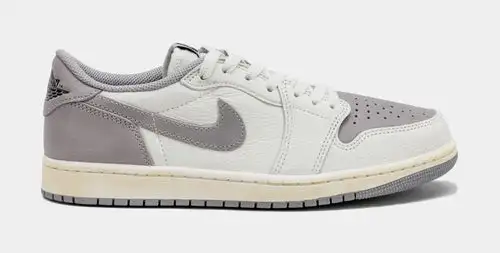 Air Jordan 1 Retro Low OG Atmosphere Grey Mens Lifestyle Shoes (Sail/Black/Atmosphere Grey) 6A21753