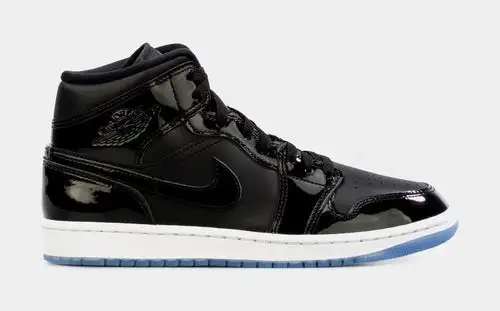 Air Jordan 1 Retro Mid Space Jam Mens Lifestyle Shoes (Black) 2F22947