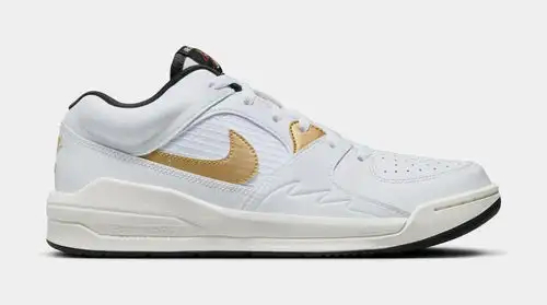 Stadium 90 Mens Basketball Shoes (White/Black/Sail/Metallic Gold) 286ED957