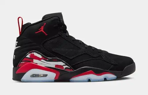 Jumpman MVP Mens Basketball Shoes (Black/White/University Red) 0ED813