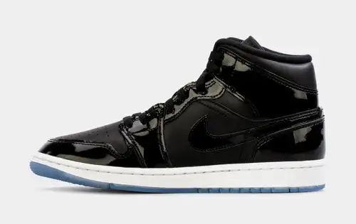 Air Jordan 1 Retro Mid Space Jam Mens Lifestyle Shoes (Black) 2F22947